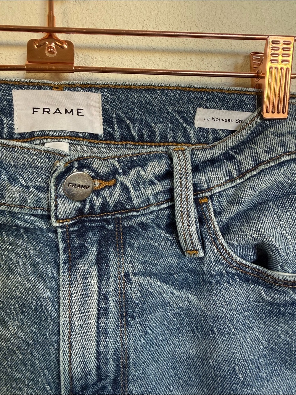 FRAME Le Nouveau Straight Jeans Women’s 27 Light Wash Cropped Denim - Picture 4 of 14